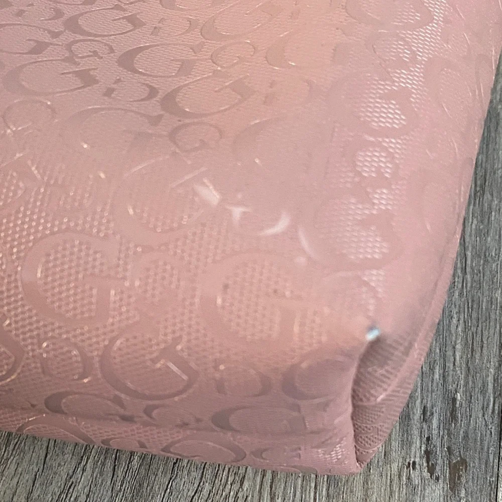 GUESS Pink Logo Cosmetic Bag